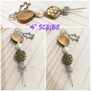 4" INCH COOKIE SCRIBE WEEDING TOOL COPPER & BROWN